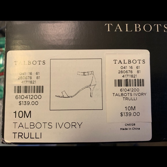 Talbots Ivory Leather Sandals, 10M - Picture 5 of 6